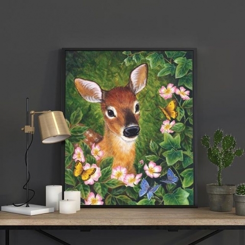 보석십자수 3D 꽃사슴(50x60cm)