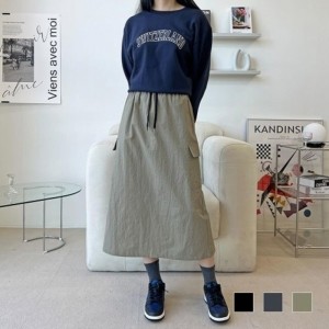 캐쥬얼치마 40대 캐쥬얼 여자치마 롱 밴딩 미니 주름