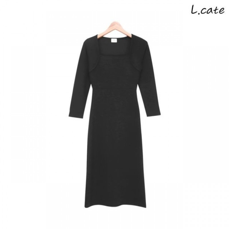엘케이트 여성 원피스 LNGT001 볼레로 블랙 드레스