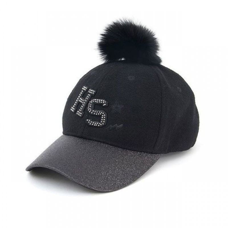 휴스토니 반짝이 방울 여성 골프 모자 1P 패션 캡모자