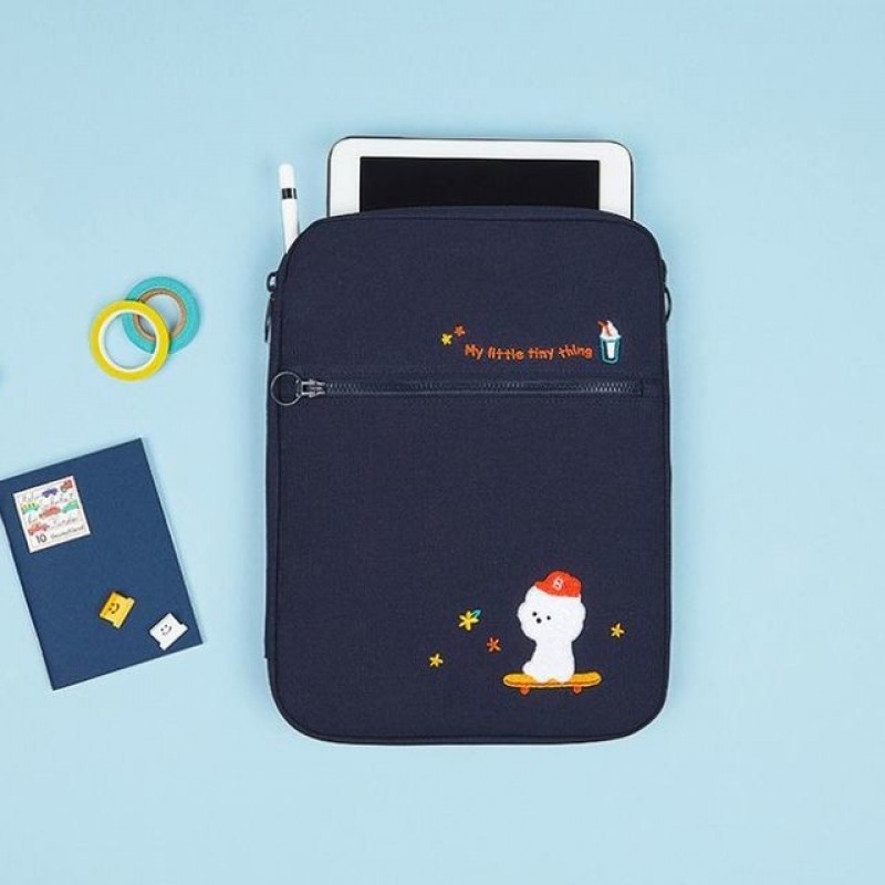 오거나이저형 태블릿 파우치 비숑 1P 보관 수납 가방