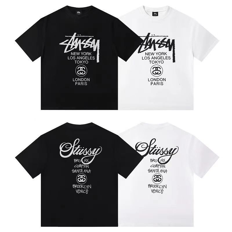 스투시 반팔 월드투어 오리지날 여름 반팔 면 티셔츠 STUSSY