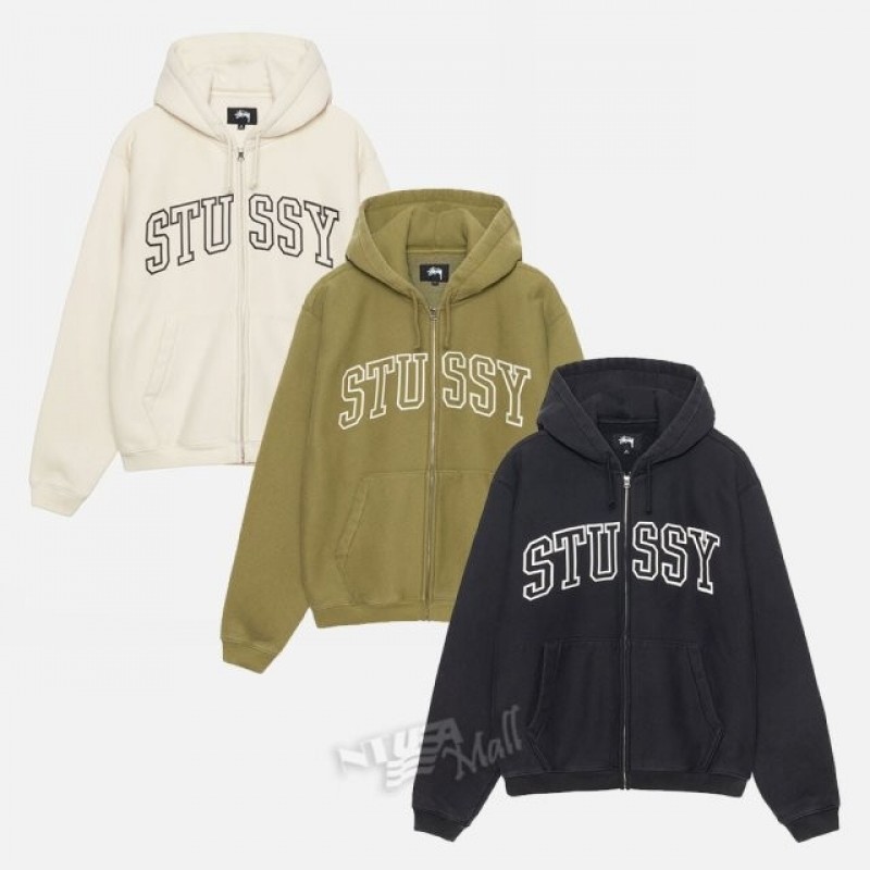 스투시 아웃라인 후드 집업 3컬러 STUSSY OUTLINE ZIP HOODIE