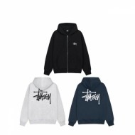 스투시 베이직 로고 풀오버 후드티 집업 STUSSY Basic ZIP Hood