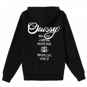 스투시 베이직 후드 월드투어 기모 후디 STUSSY World Tour Hood Tee 일본