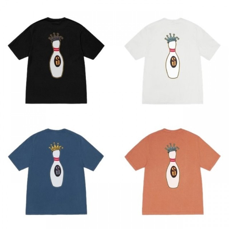 스투시 킹핀 다이드 반팔티셔츠 내추럴 남성 1905037