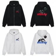 스투시 베이직 후드 집업 블랙 1975000